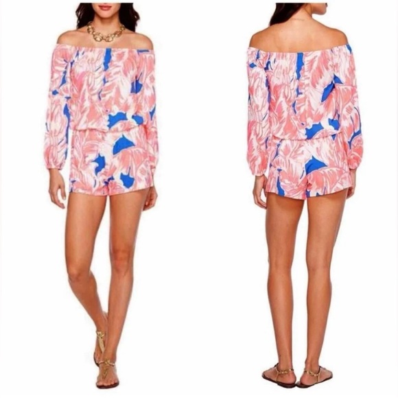 Lilly Pulitzer Pants - Lilly Pulitzer Lana Off-Shoulder Romper